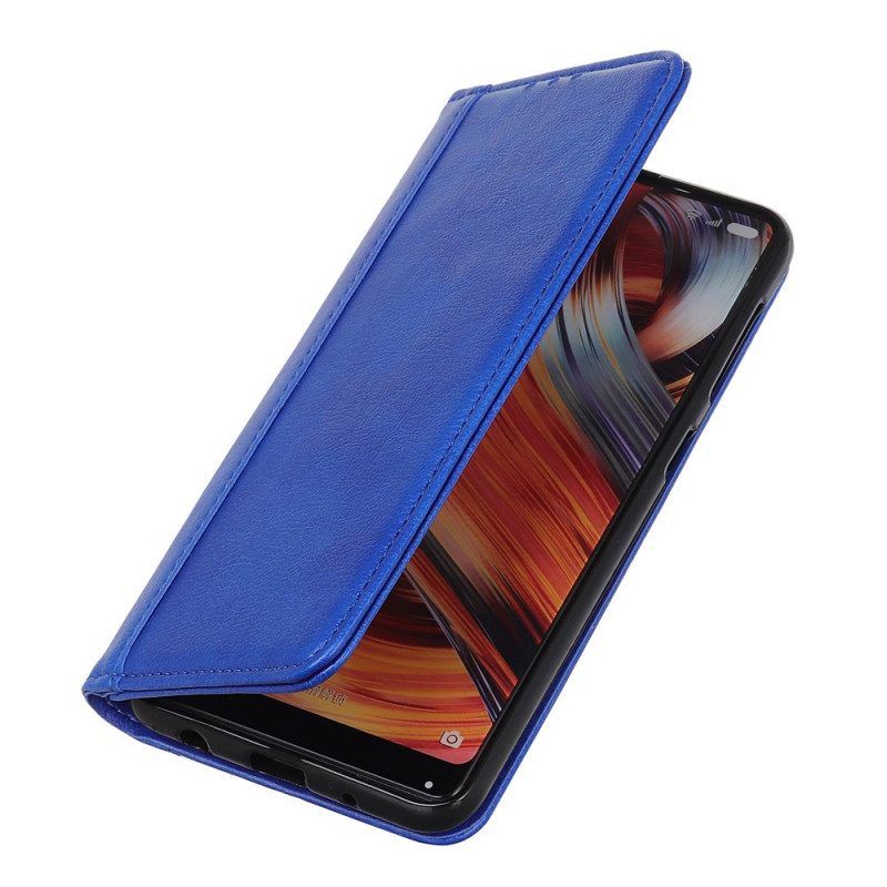 Schutzhülle Für Huawei Nova 8i Flip Case Eleganz Aus Gespaltenem Litschi-leder