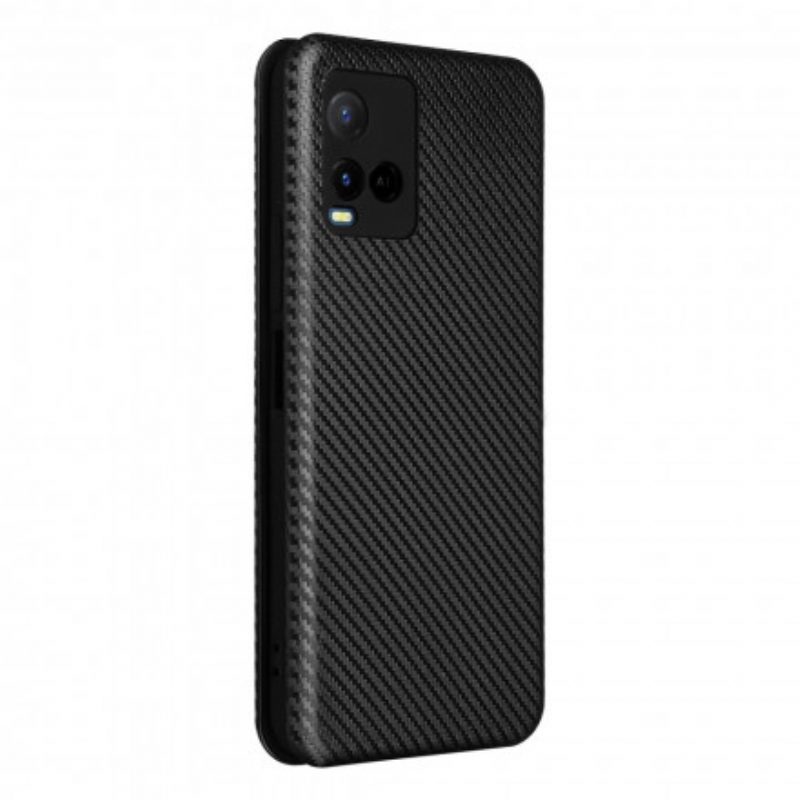 Schutzhülle Für Vivo Y21s Flip Case Farbiges Carbon-silikon