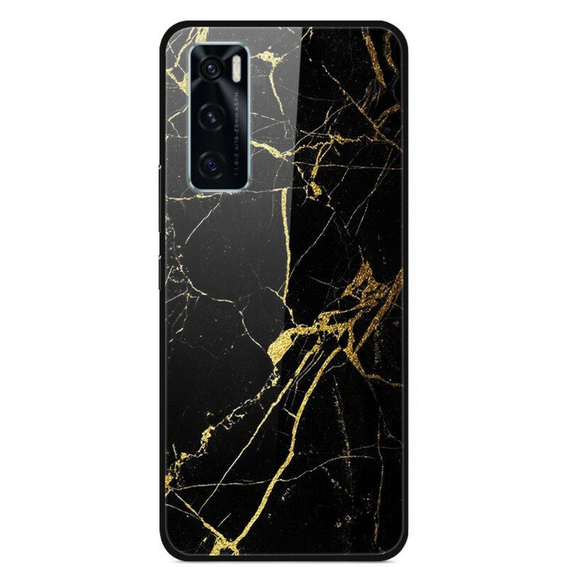 Handyhülle Für Vivo Y70 Supreme Marble Gehärtetes Glas