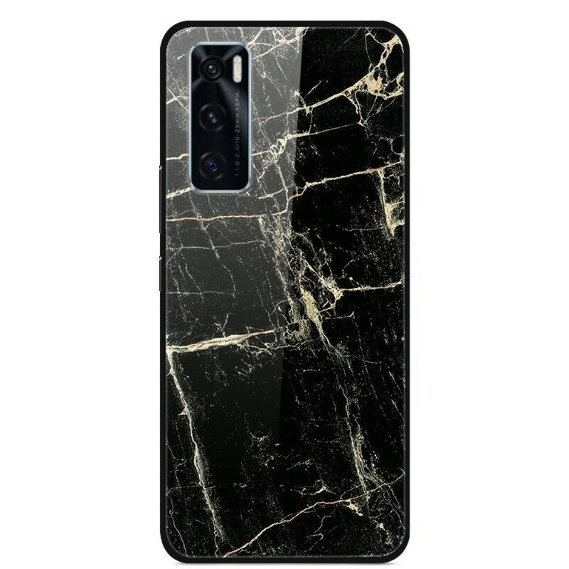 Handyhülle Für Vivo Y70 Supreme Marble Gehärtetes Glas