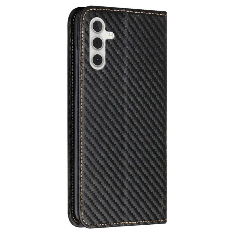 Flip Case Für Samsung Galaxy A15 5g Kohlefaser