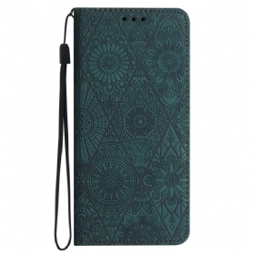 Flip Case Samsung Galaxy A15 5g Geschnalltes Patchwork