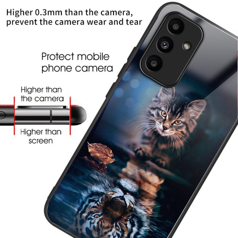 Hülle Für Samsung Galaxy A15 5g Gehärtetes Glas Mit Katze Und Tiger