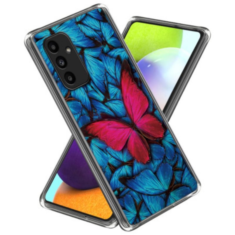 Hülle Für Samsung Galaxy A15 5g Roter Schmetterling