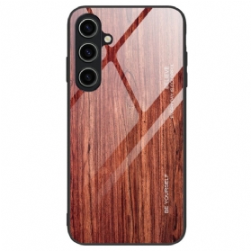 Hülle Samsung Galaxy A15 5g Holzdesign Aus Gehärtetem Glas