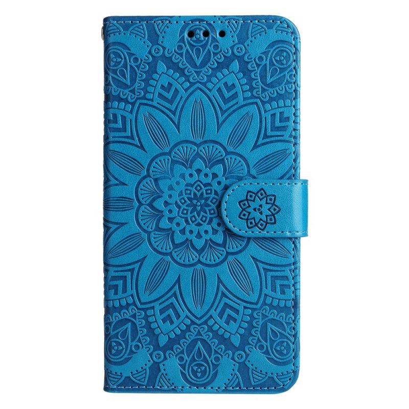 Lederhüllen Samsung Galaxy A15 5g Handyhülle Mandala-druck Mit Schlüsselband