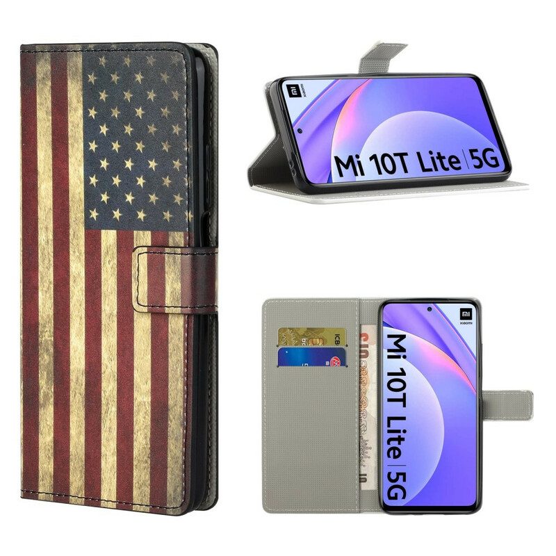 Flip Case Für Xiaomi Redmi Note 9 Pro 5G Amerikanische Flagge