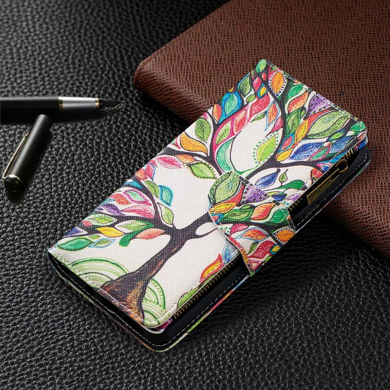 Flip Case Für Xiaomi Redmi Note 9 Pro 5G Baumtasche Mit Reißverschluss