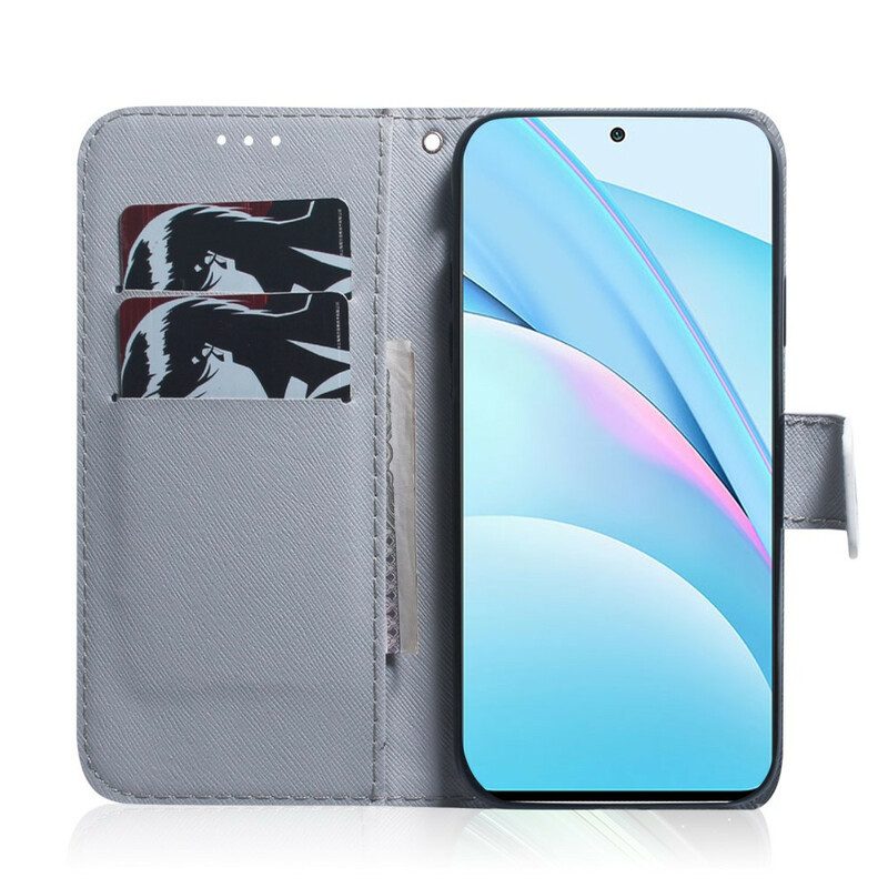 Flip Case Für Xiaomi Redmi Note 9 Pro 5G Gemälde Von Eulen