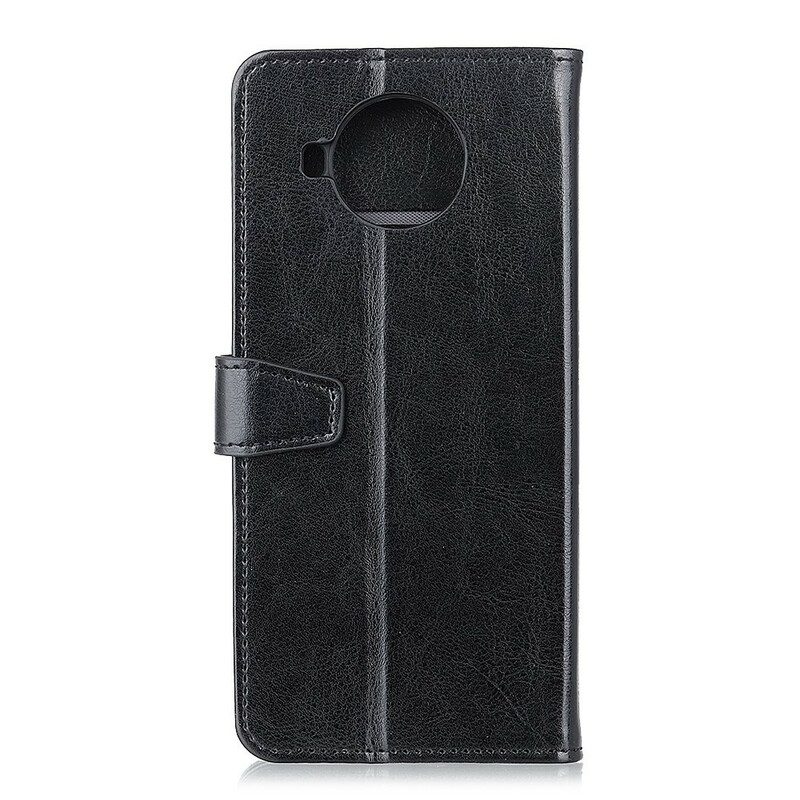 Flip Case Für Xiaomi Redmi Note 9 Pro 5G Glänzender Ledereffekt