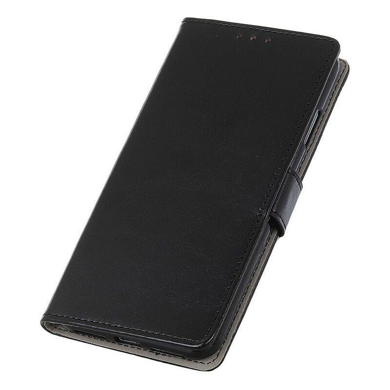 Flip Case Für Xiaomi Redmi Note 9 Pro 5G Glänzender Ledereffekt