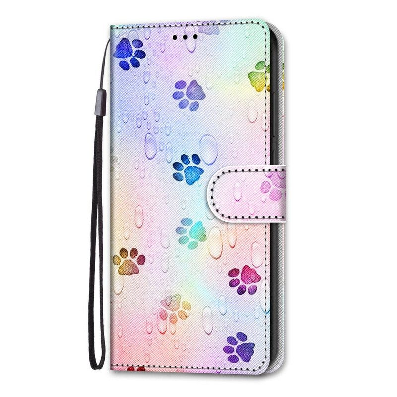 Flip Case Für Xiaomi Redmi Note 9 Pro 5G Katzenspuren