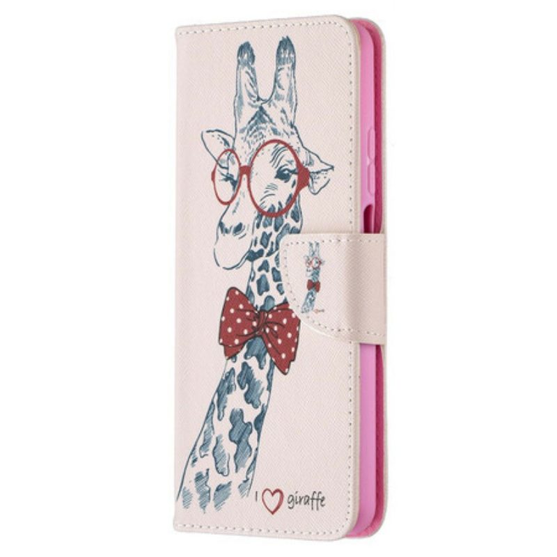 Flip Case Für Xiaomi Redmi Note 9 Pro 5G Kluge Giraffe