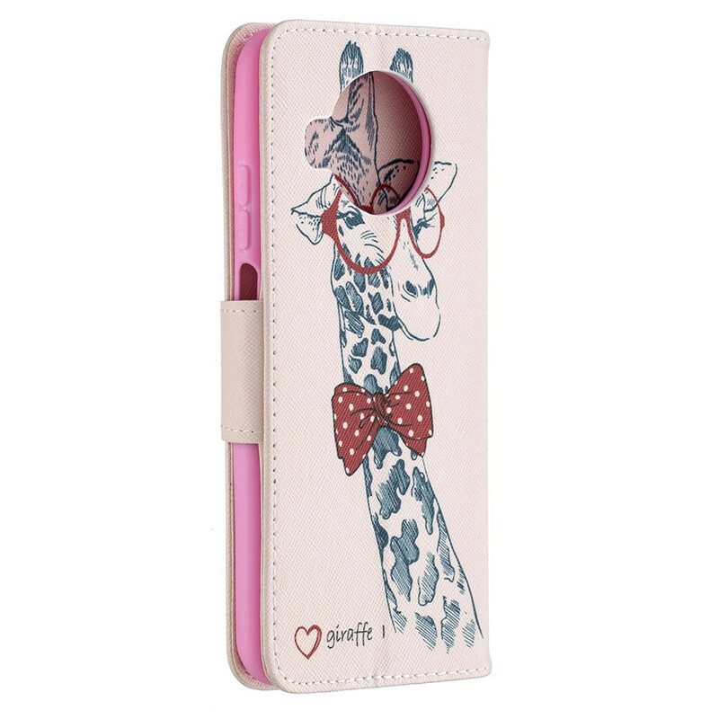 Flip Case Für Xiaomi Redmi Note 9 Pro 5G Kluge Giraffe