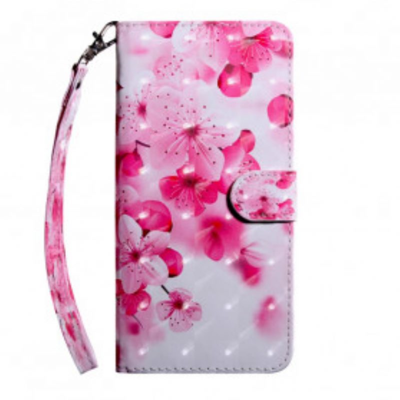 Flip Case Für Xiaomi Redmi Note 9 Pro 5G Pinke Blumen