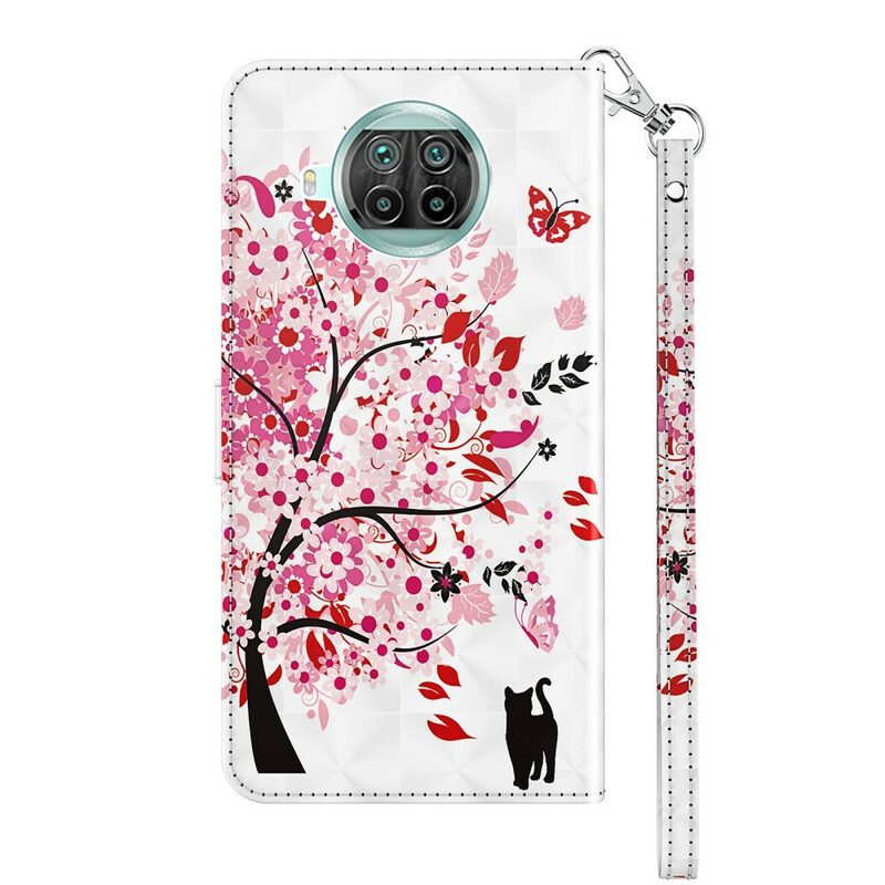 Flip Case Für Xiaomi Redmi Note 9 Pro 5G Rosa Baum