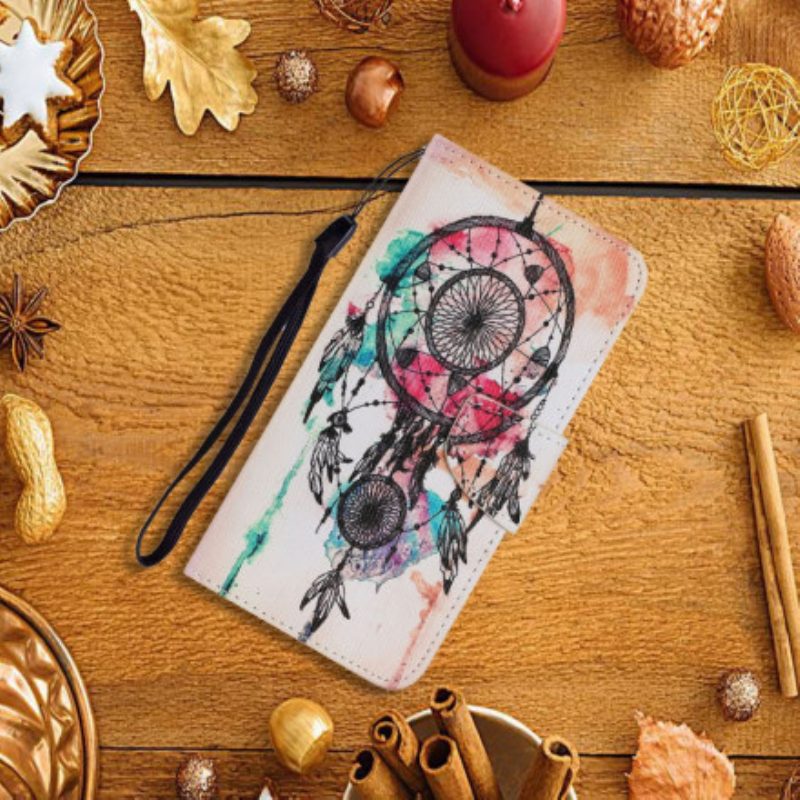 Flip Case Für Xiaomi Redmi Note 9 Pro 5G Traumfänger-aquarell