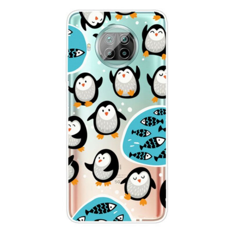 Handyhülle Für Xiaomi Redmi Note 9 Pro 5G Pinguine Und Fische