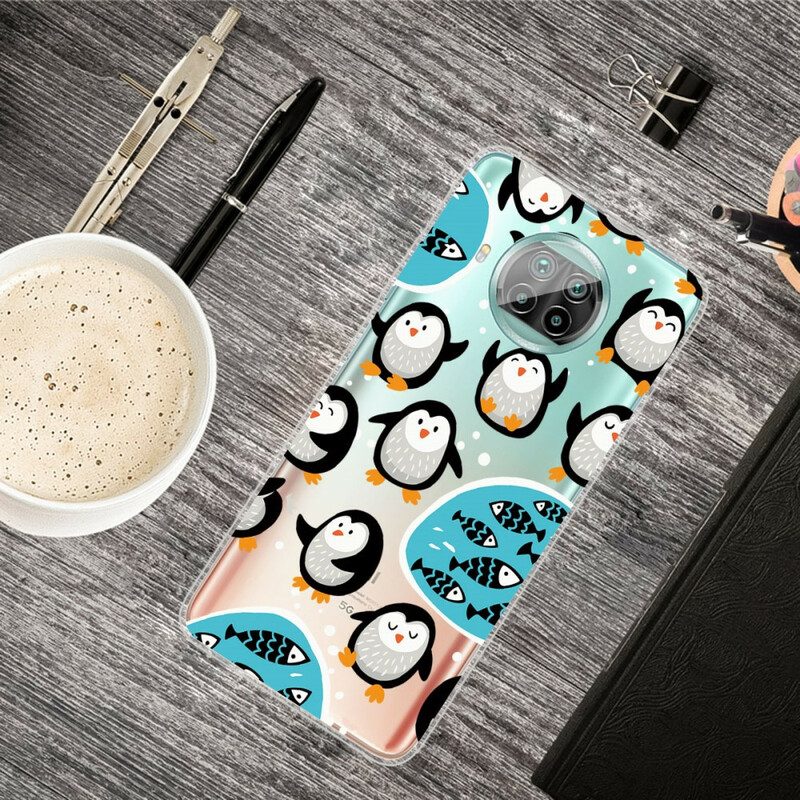 Handyhülle Für Xiaomi Redmi Note 9 Pro 5G Pinguine Und Fische