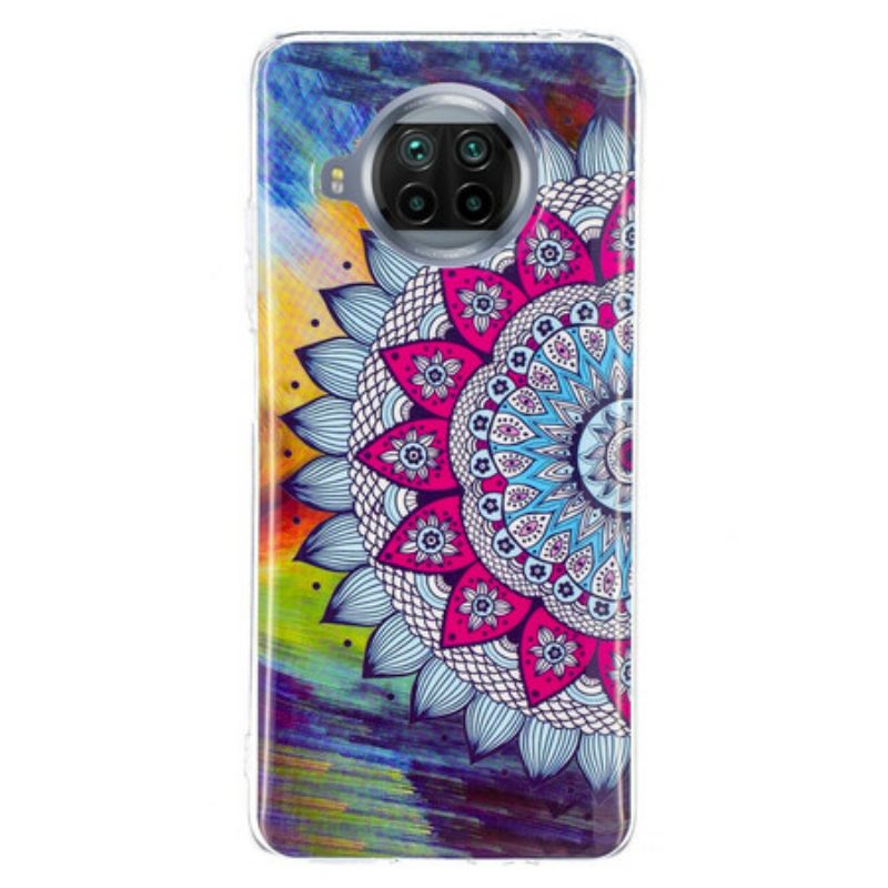 Hülle Für Xiaomi Redmi Note 9 Pro 5G Fluoreszierendes Buntes Mandala