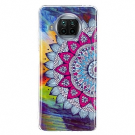 Hülle Für Xiaomi Redmi Note 9 Pro 5G Fluoreszierendes Buntes Mandala