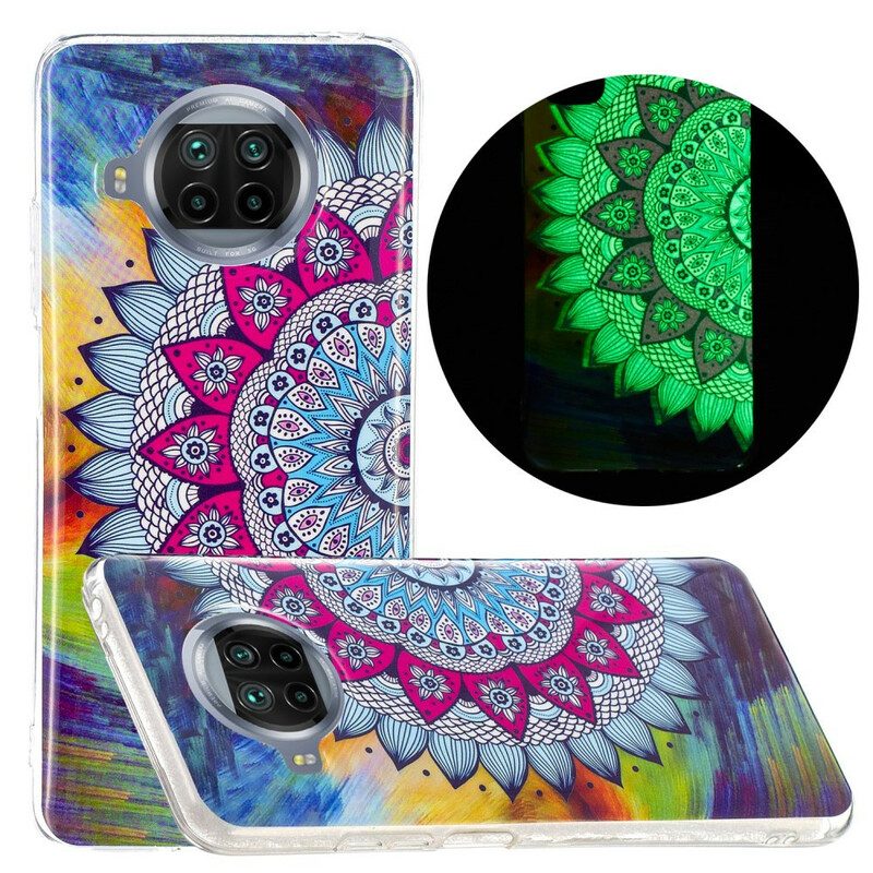 Hülle Für Xiaomi Redmi Note 9 Pro 5G Fluoreszierendes Buntes Mandala