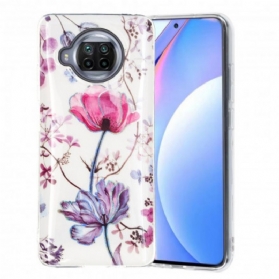 Hülle Für Xiaomi Redmi Note 9 Pro 5G Marmorierte Blumen