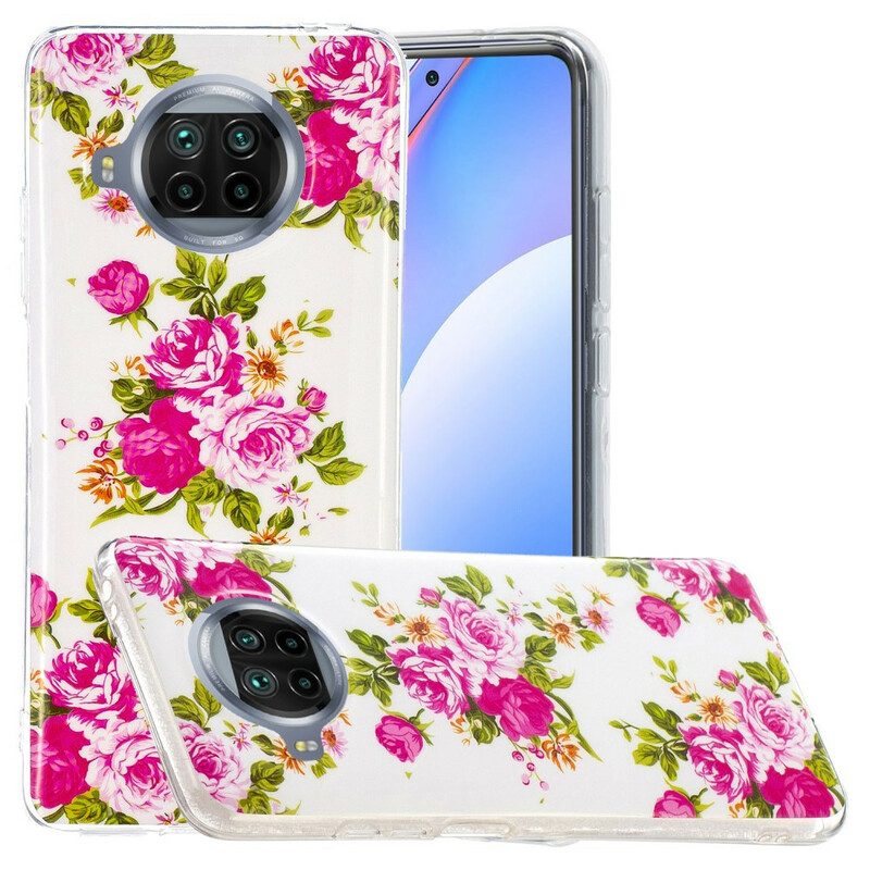 Hülle Für Xiaomi Redmi Note 9 Pro 5G Neon-liberty-blumen