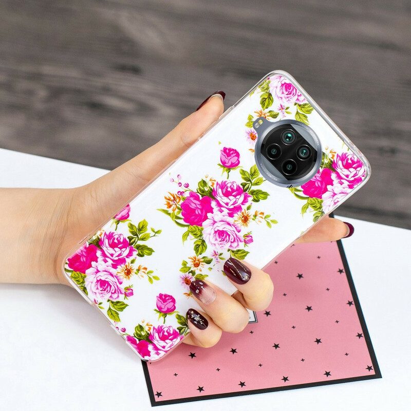 Hülle Für Xiaomi Redmi Note 9 Pro 5G Neon-liberty-blumen