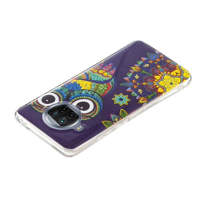 Hülle Für Xiaomi Redmi Note 9 Pro 5G Neon-mandala-eule