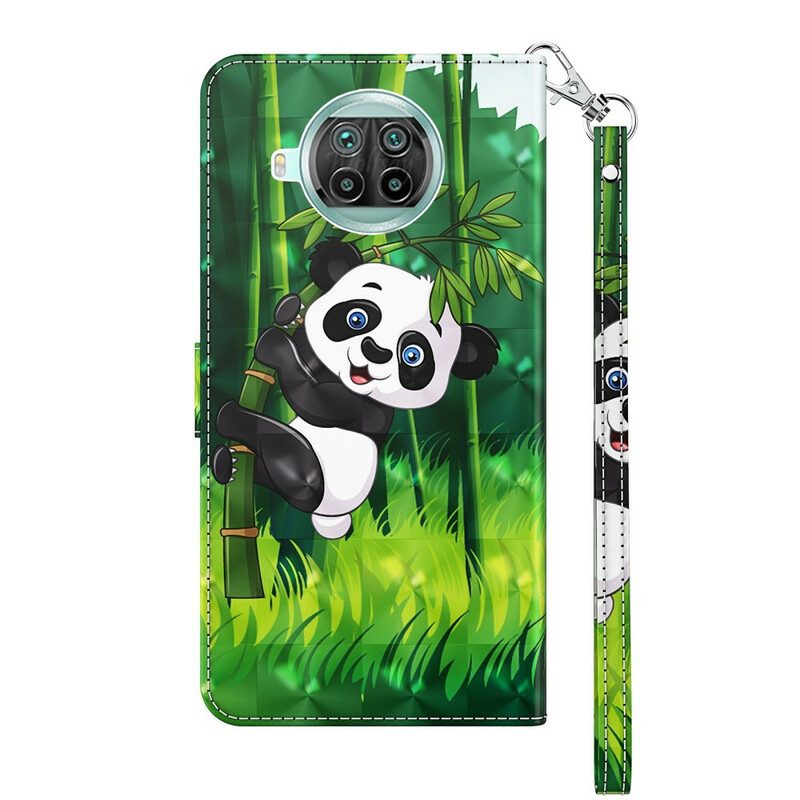 Lederhüllen Für Xiaomi Redmi Note 9 Pro 5G Panda Und Bambus