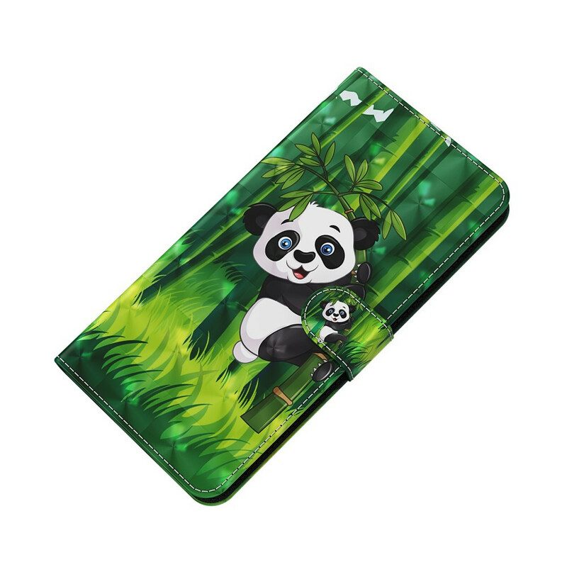 Lederhüllen Für Xiaomi Redmi Note 9 Pro 5G Panda Und Bambus