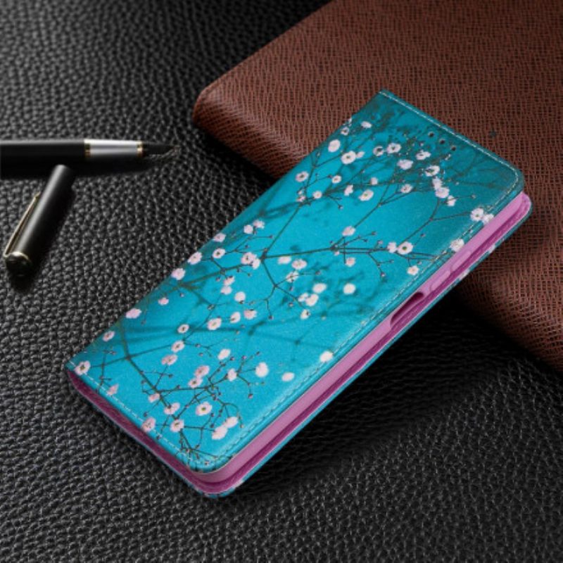 Schutzhülle Für Xiaomi Redmi Note 9 Pro 5G Flip Case Blühende Zweige