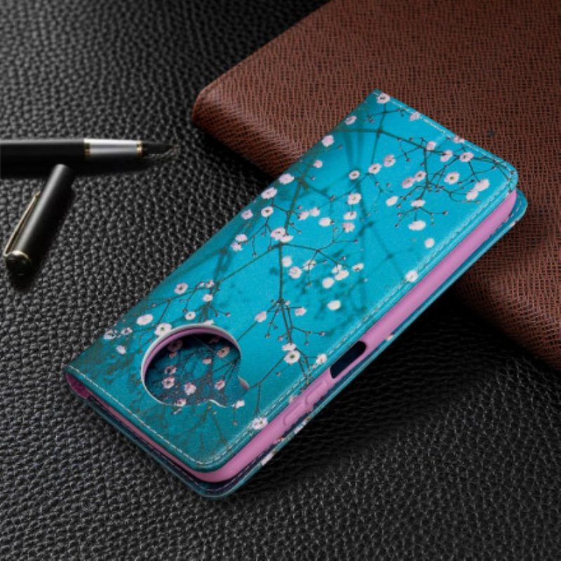 Schutzhülle Für Xiaomi Redmi Note 9 Pro 5G Flip Case Blühende Zweige