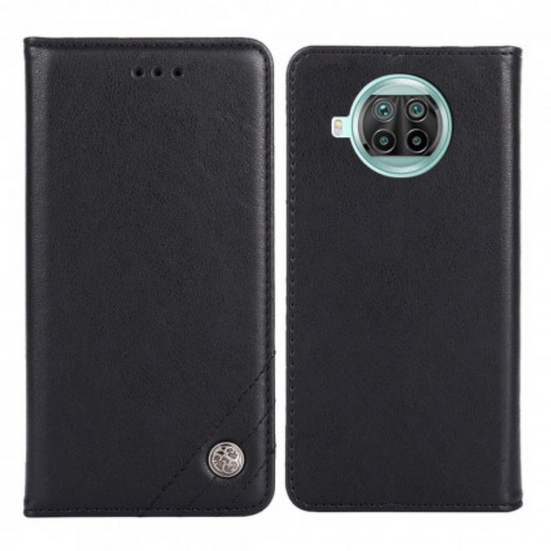 Schutzhülle Für Xiaomi Redmi Note 9 Pro 5G Flip Case Lederstil Mit Niete