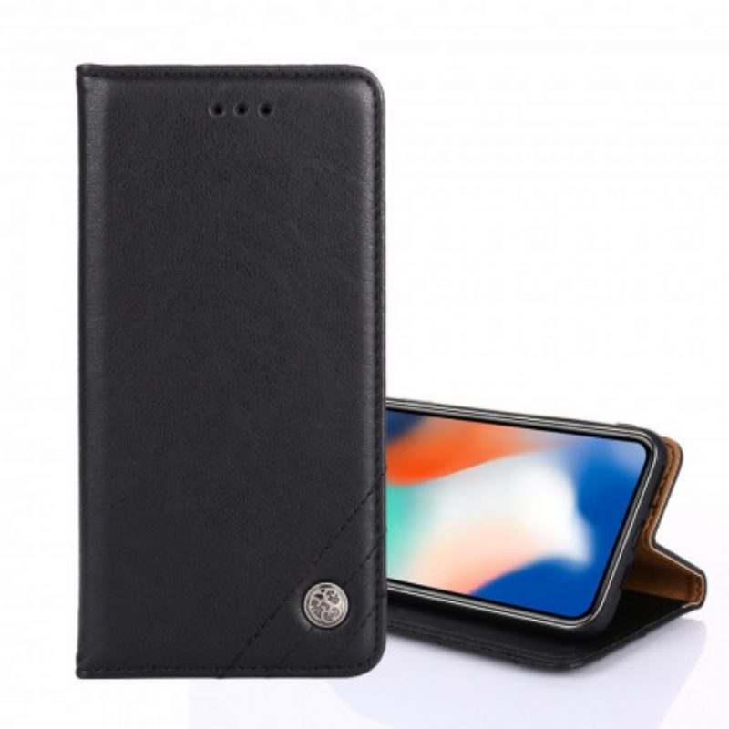 Schutzhülle Für Xiaomi Redmi Note 9 Pro 5G Flip Case Lederstil Mit Niete