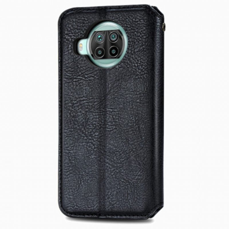 Schutzhülle Für Xiaomi Redmi Note 9 Pro 5G Flip Case Rautenstruktur In Lederoptik