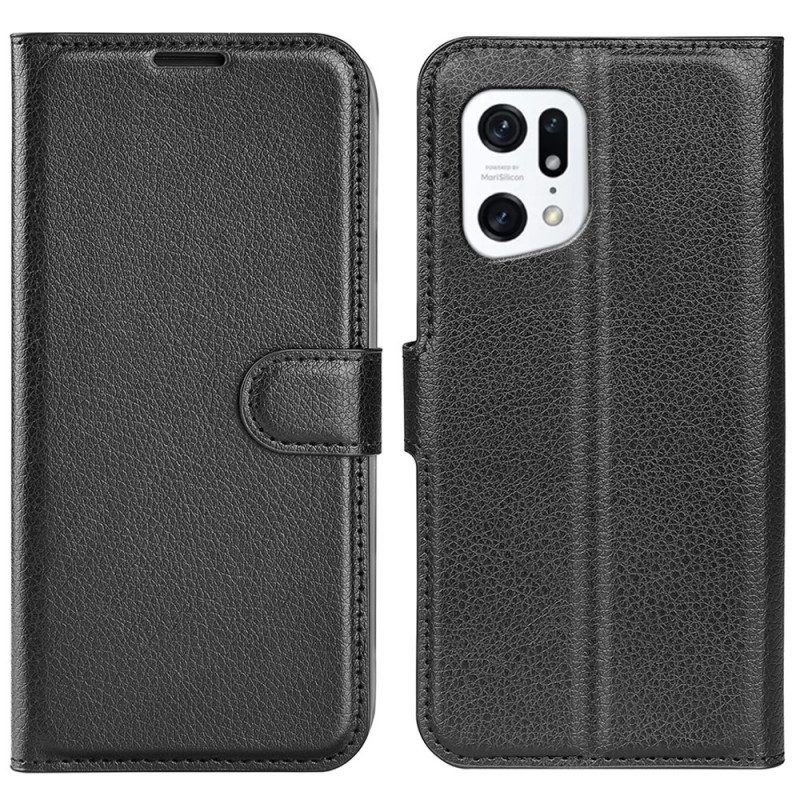 Flip Case Für Oppo Find X5 Klassisch