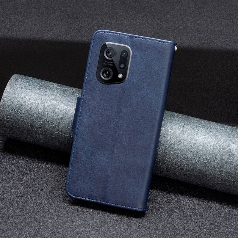 Flip Case Für Oppo Find X5 Schrägverschluss