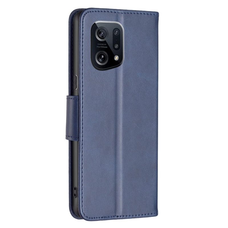 Flip Case Für Oppo Find X5 Schrägverschluss