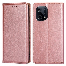 Schutzhülle Für Oppo Find X5 Flip Case Einfarbig