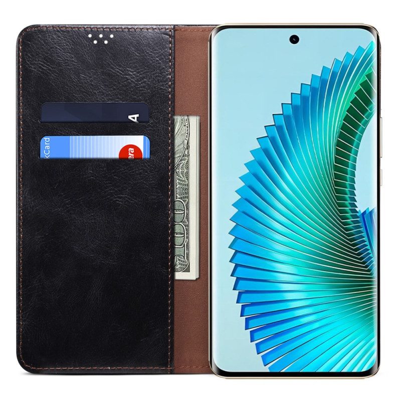 Flip Case Für Honor X9b / Magic 6 Lite Gewachstes Kunstleder