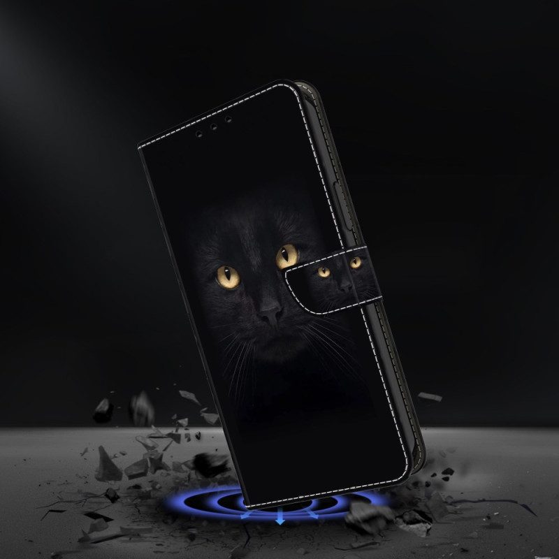 Lederhüllen Für Honor X9b / Magic 6 Lite Schwarze Katze