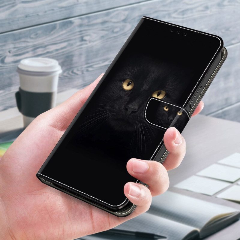 Lederhüllen Für Honor X9b / Magic 6 Lite Schwarze Katze