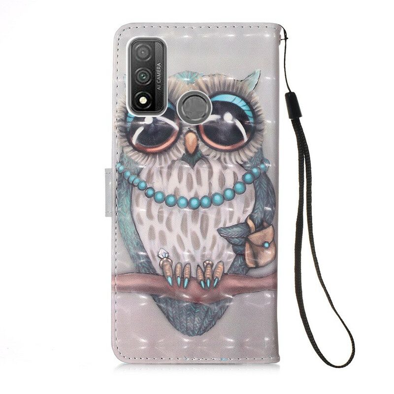 Flip Case Für Huawei P Smart 2020 Mit Kordel Miss Owl Mit Riemen