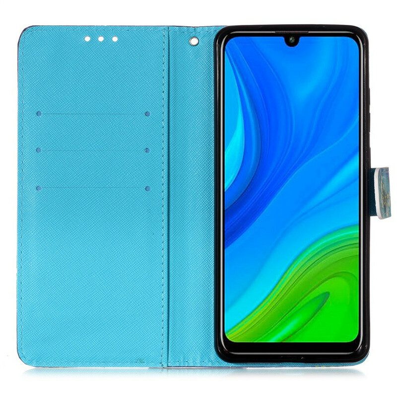 Flip Case Für Huawei P Smart 2020 Mit Kordel Miss Owl Mit Riemen