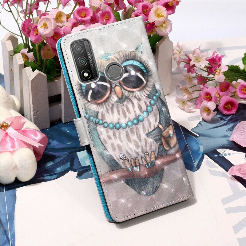 Flip Case Für Huawei P Smart 2020 Mit Kordel Miss Owl Mit Riemen