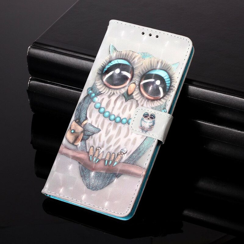 Flip Case Für Huawei P Smart 2020 Mit Kordel Miss Owl Mit Riemen