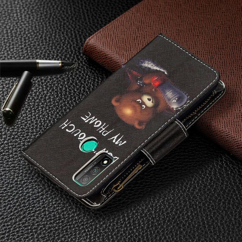 Flip Case Für Huawei P Smart 2020 Taschenbär Mit Reißverschluss