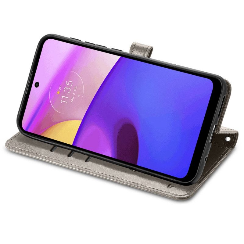 Flip Case Für Moto E40 / E30 / E20 Animierte Tiere